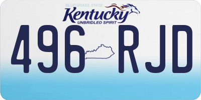 KY license plate 496RJD