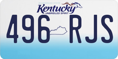 KY license plate 496RJS
