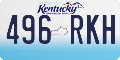 KY license plate 496RKH