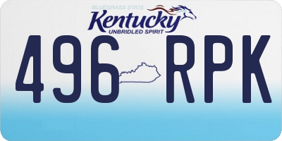 KY license plate 496RPK