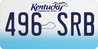 KY license plate 496SRB