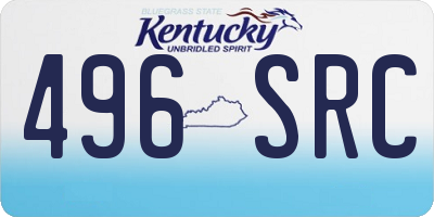 KY license plate 496SRC