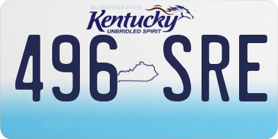KY license plate 496SRE