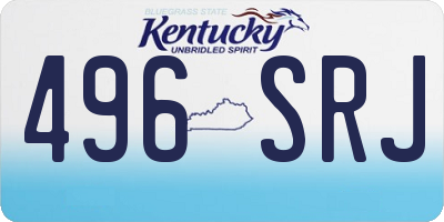 KY license plate 496SRJ