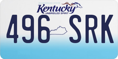 KY license plate 496SRK
