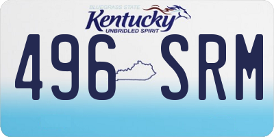 KY license plate 496SRM