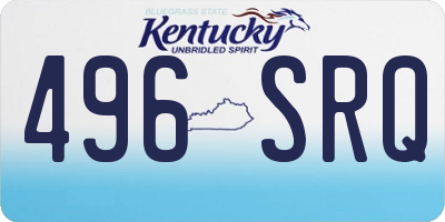 KY license plate 496SRQ