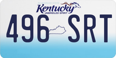 KY license plate 496SRT