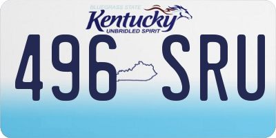 KY license plate 496SRU