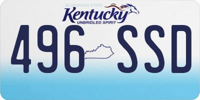 KY license plate 496SSD