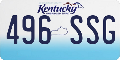 KY license plate 496SSG