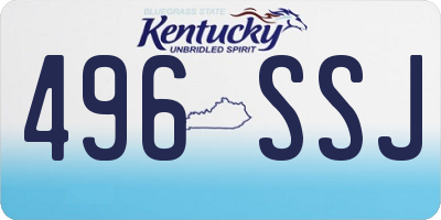 KY license plate 496SSJ