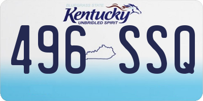 KY license plate 496SSQ