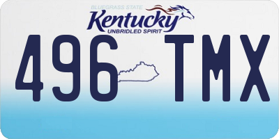 KY license plate 496TMX