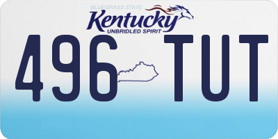 KY license plate 496TUT