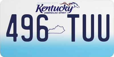 KY license plate 496TUU
