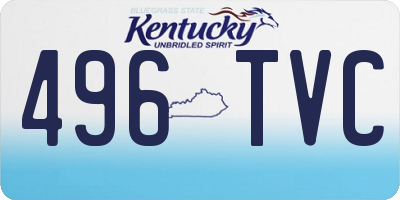 KY license plate 496TVC