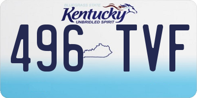 KY license plate 496TVF