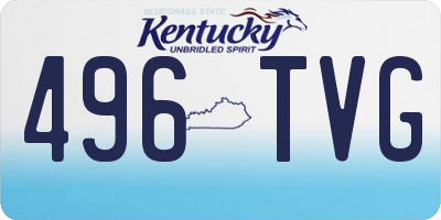 KY license plate 496TVG