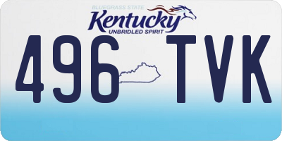 KY license plate 496TVK