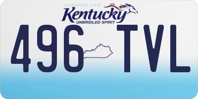 KY license plate 496TVL