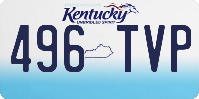 KY license plate 496TVP
