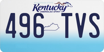 KY license plate 496TVS