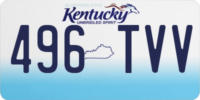KY license plate 496TVV