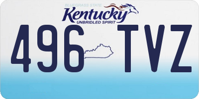KY license plate 496TVZ