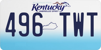 KY license plate 496TWT