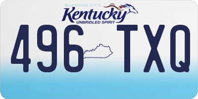KY license plate 496TXQ