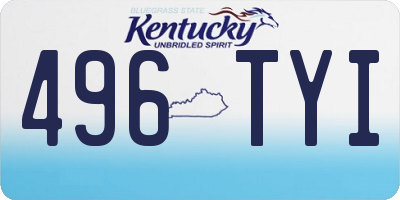 KY license plate 496TYI