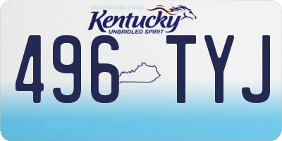 KY license plate 496TYJ