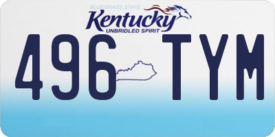 KY license plate 496TYM