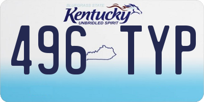 KY license plate 496TYP