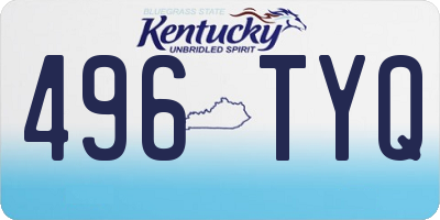 KY license plate 496TYQ