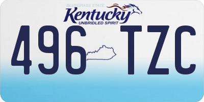 KY license plate 496TZC