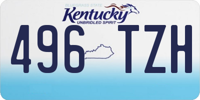 KY license plate 496TZH