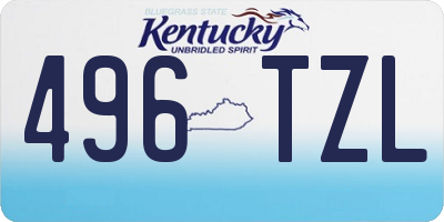 KY license plate 496TZL