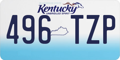 KY license plate 496TZP