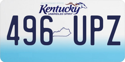 KY license plate 496UPZ