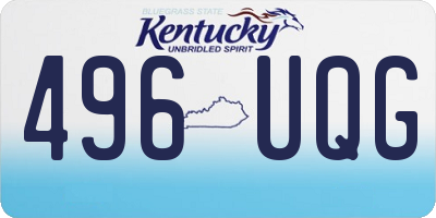 KY license plate 496UQG