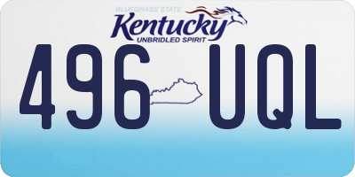 KY license plate 496UQL
