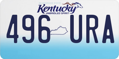 KY license plate 496URA
