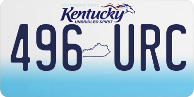 KY license plate 496URC