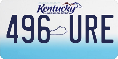 KY license plate 496URE