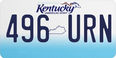 KY license plate 496URN