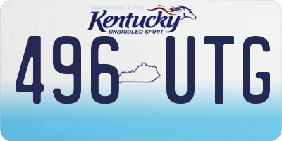 KY license plate 496UTG