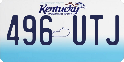 KY license plate 496UTJ