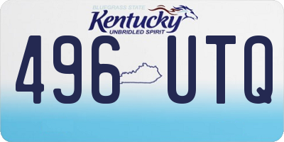 KY license plate 496UTQ